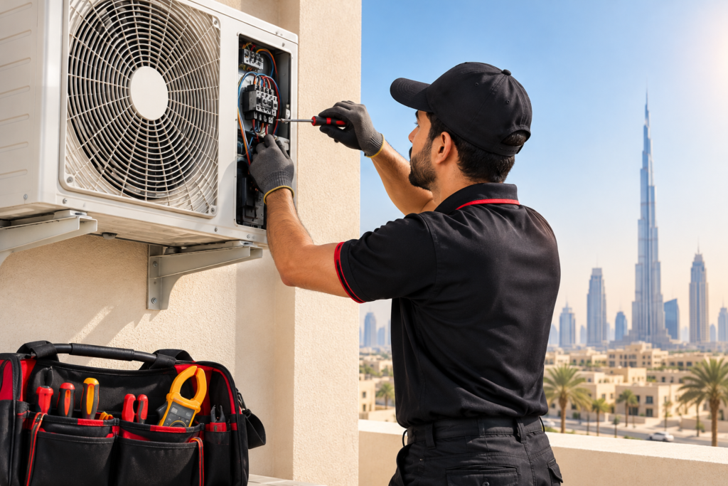 Professional AC repair service in Saudi Arabia.